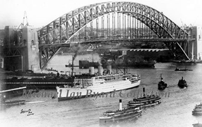 Strathnaver arriving Sydney on Maiden Voyage